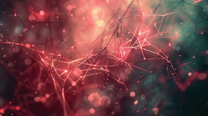 Technology-inspired background with abstract network connections.