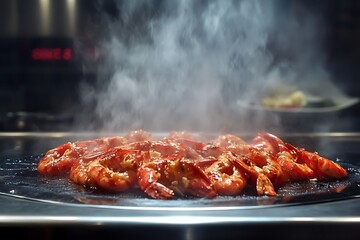 Grilled Shrimp on Hotplate - Restaurant Style