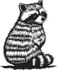 vector illustration of a raccoon