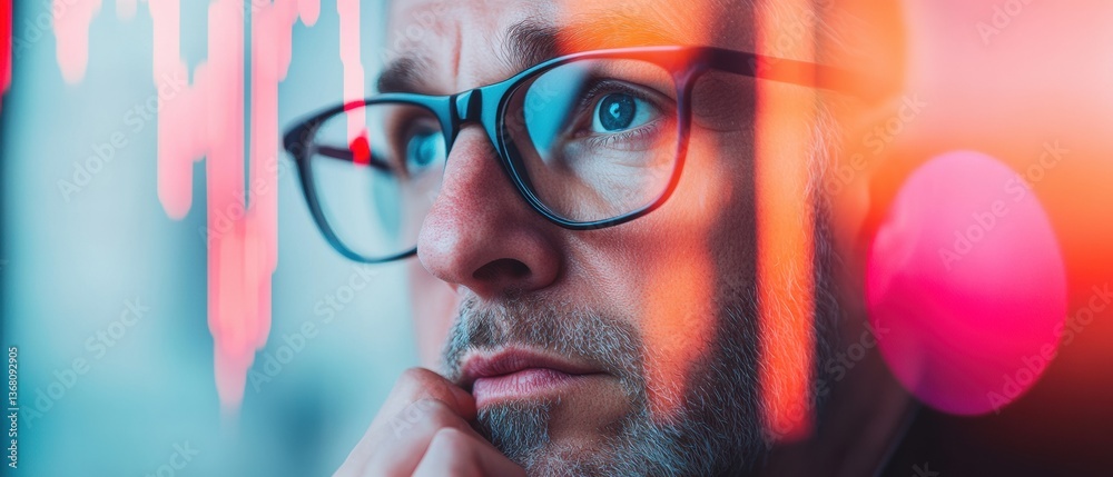 Poster immersive digital mindset millennial tech professional navigating creative visualization with vibran