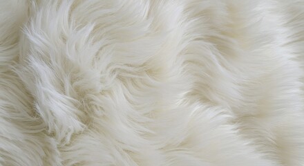 Obraz premium Soft White Fur Texture Gentle Light. AI Generated