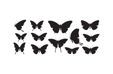 Silhouette Butterfly Black Shadow Art