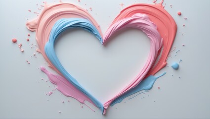 Modern Artistic Heart Frame Background