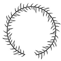 Minimal wedding frame elements in botanical style vector on white background
Vector floral round background