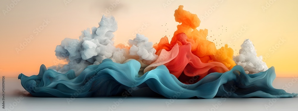 Poster captivating algorithmic currents undulating azure digital flows of mesmerizing data driven the beaut
