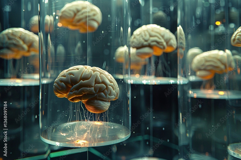 Poster Many human brains are growing and connecting in a laboratory setting