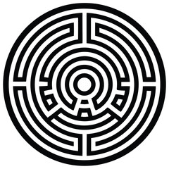 silhouette vector of hopi maze symbol