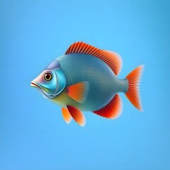 tropical fish isolated on white