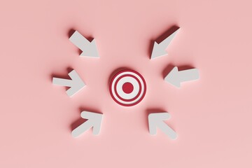 Conceptual render of a target with arrows