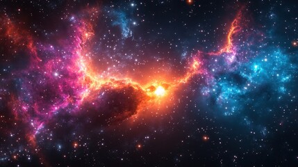 Obraz premium Cosmic Nebula Stellar Cloudscape (1)