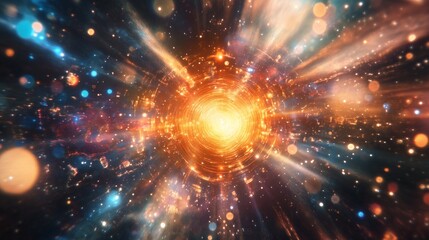 Fototapeta premium Colorful nebula and stars creating beautiful deep space scene