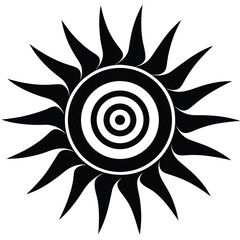 vector of a spiral sun tribal design