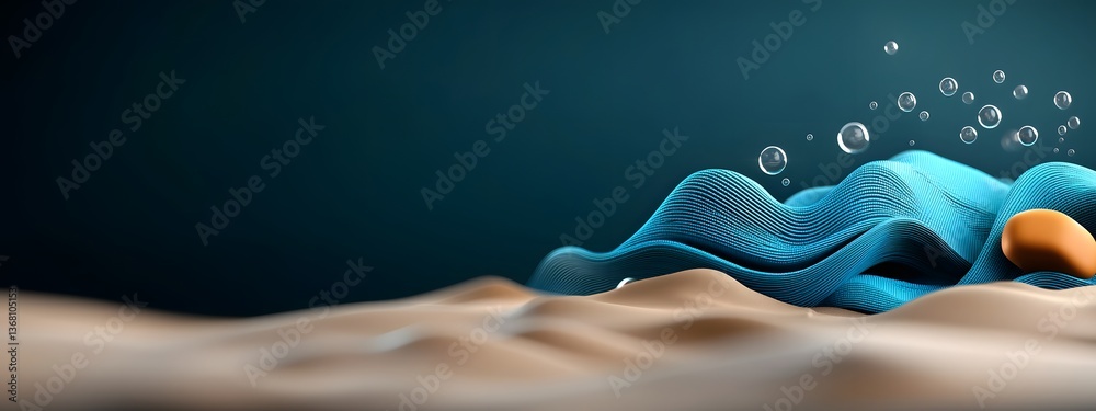 Poster captivating digital swells sweeping through a stark monochrome expanse symbolizing the captivating f