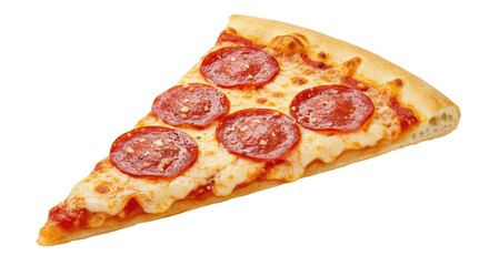 Isolated Slice of Pepperoni Pizza