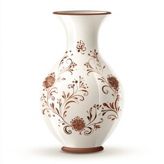 Elegant Decorative Vase with Intricate Floral Design and Curves