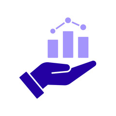 Icon a data analysis, isolated against a clean background.