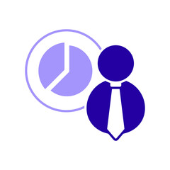 Icon a statistician, isolated against a clean background.