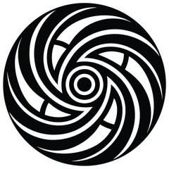 silhouette vector of celtic spiral symbol
