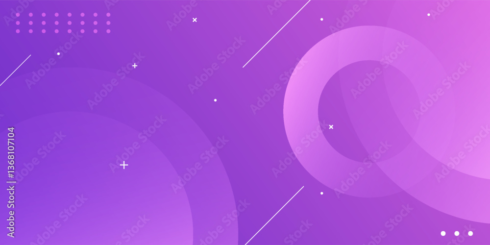 Wall mural dynamic vivid pink abstract with colorful gradient background. circle shapes composition space. suit