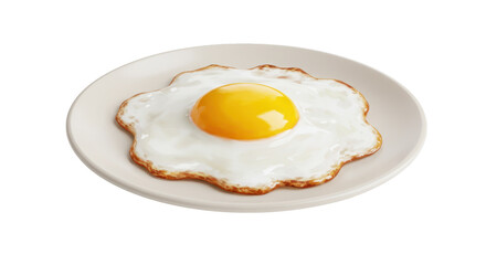 Isolated Fried Egg on a Plate