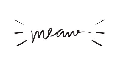 meaw text font calligraphy hand written lettering script black color object icon pet animal mammal kitten cartoon character meaw text font cute small cat international happy tabby whisker sweet pretty