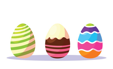 Vector image of Easter eggs icon with white background