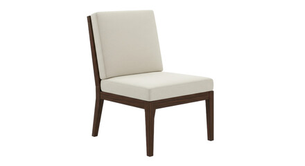 Isolated Modern Dining Chair with Upholstery