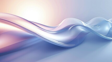 Obraz premium A minimalistic abstract design with smooth curves and light effects.