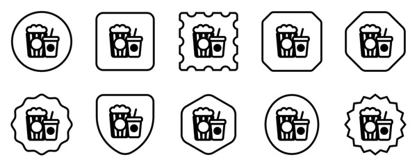 Editable popcorn, soda, snack, drink food, beverage vector icon. Movie, cinema, entertainment. Part of a big icon set family. Perfect for web and app interfaces, presentations, infographics, etc