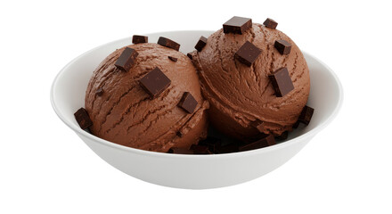 Isolated Chocolate Ice Cream Bowls