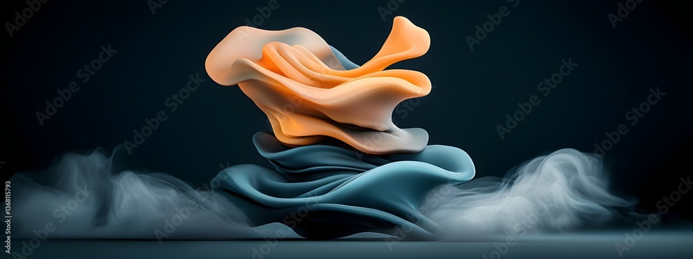 Aufkleber ethereal digital currents undulating streams of electric power and dynamic neon formations within a 