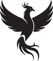 Powerful Phoenix Icon Rebirth and Transformation in Vector Illustration 