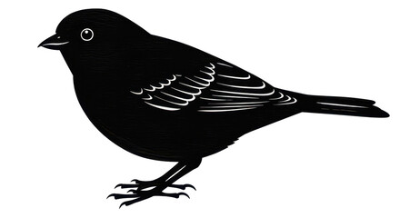 Isolated Black Bird