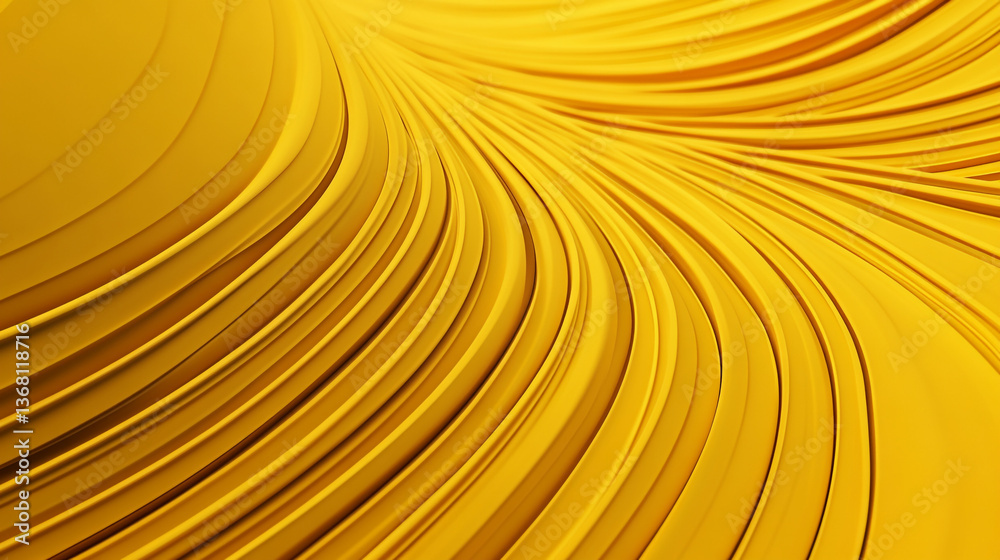 Poster abstract flowing golden curves creating a dynamic and textured background illustration design elemen