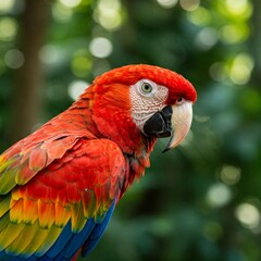 Fototapeta premium red and yellow macaw ara ararauna
