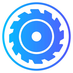 wheel blade gradient icon