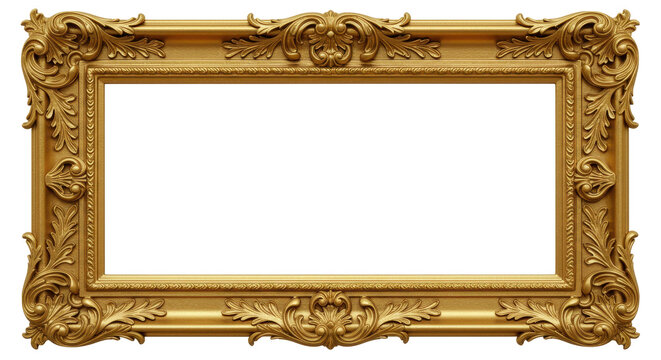 Naklejki Isolated Gold ornate frame