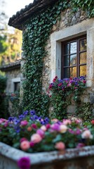 Secret Garden Window, Window boxes with flowers