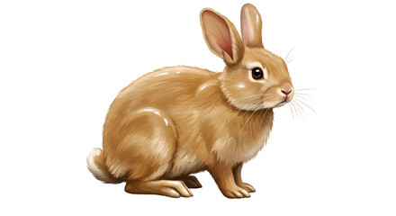 Isolated Light Brown Rabbit