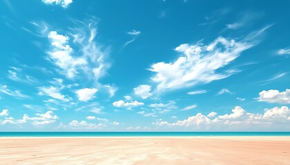 Fototapeta premium Summer Beach Sky Panorama