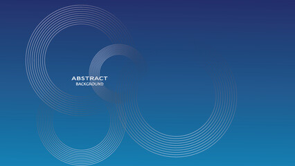 Abstract blue gradient background with a touch of simple circle ornaments. Template, banner, design background