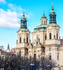 Obraz premium church of st nicholas in prague czech republic