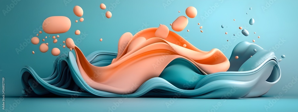 Poster mesmerizing azure digital streams abstract data patterns and flowing energy visualizations within a 