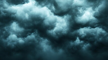 Dark and ominous clouds fill the sky creating a dramatic mood