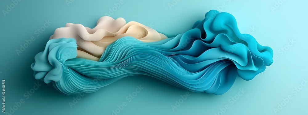 Poster mesmerizing azure digital waveforms flowing dynamically over a monochromatic canvas embodying the pu