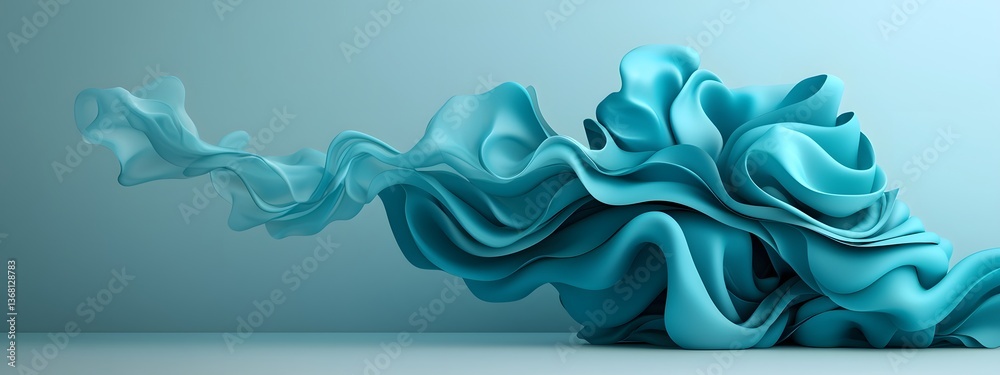 Poster mesmerizing azure digital waveforms flowing dynamically over a monochromatic canvas embodying the pu
