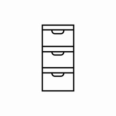 File cabinet icon vector sign