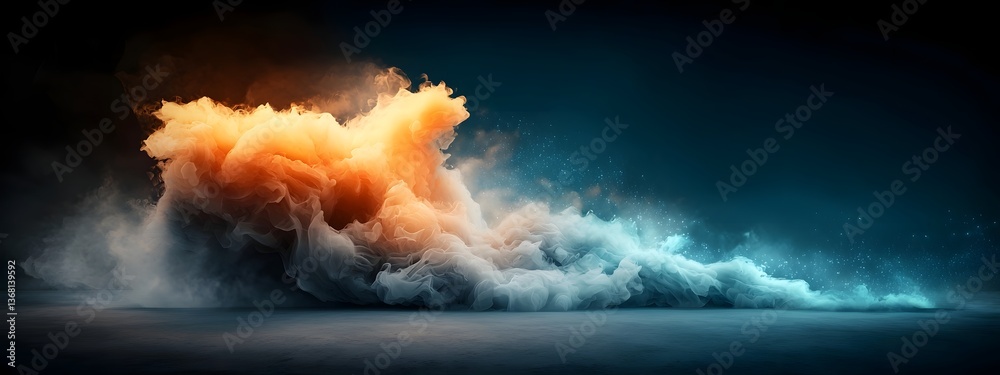 Poster shimmering azure digital currents surging through a sleek monochromatic void representing the ceasel