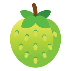 Fototapeta premium custard apple fruits vector art-illusion 