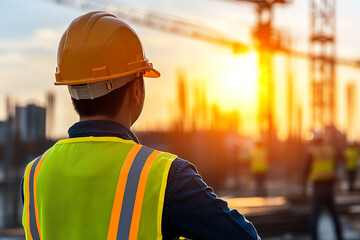 construction worker in a helmet